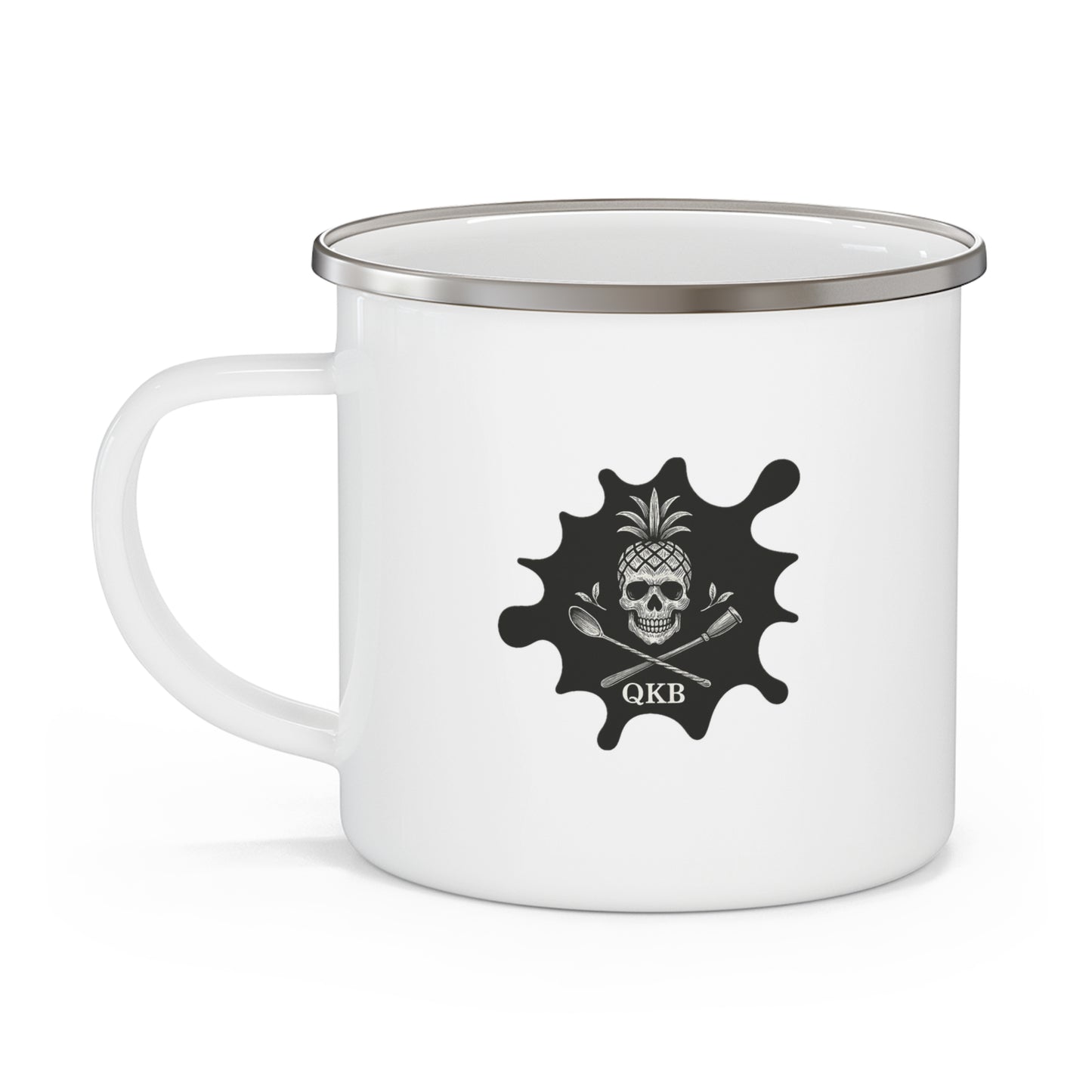 QKB Jerry Thomas Quote Rustic Enamel Camping Mug