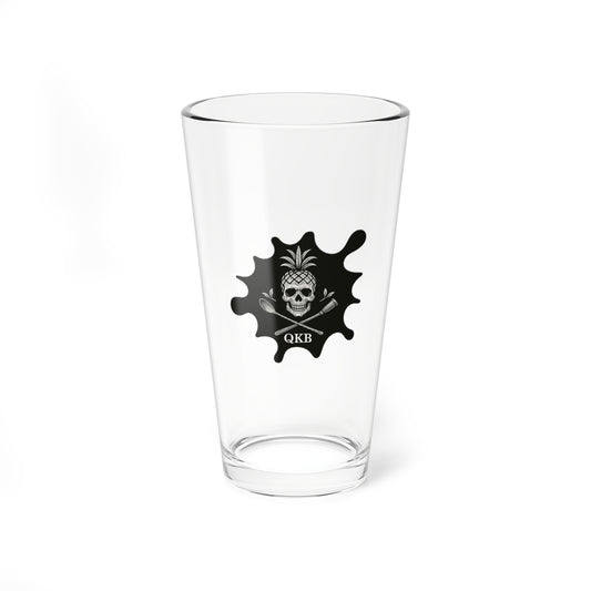 QKB Skull & Pineapple Mixing Glass, 16oz Boston Glass Shaker