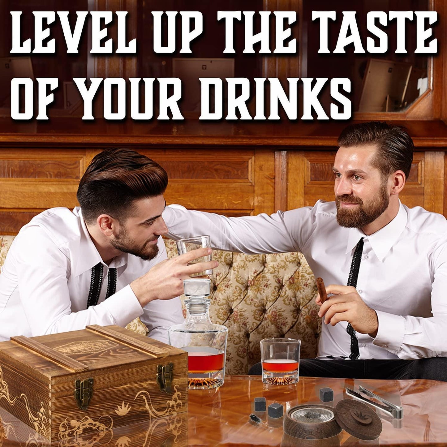 homia Whiskey Gift Set 14 pcs  Whiskey Bottle and Old Fashioned